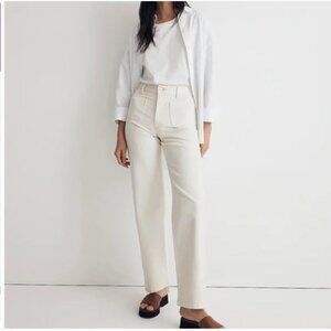 Madewell The Perfect Vintage Wide-Leg Jean Women's 33 Ecru Cream NM699